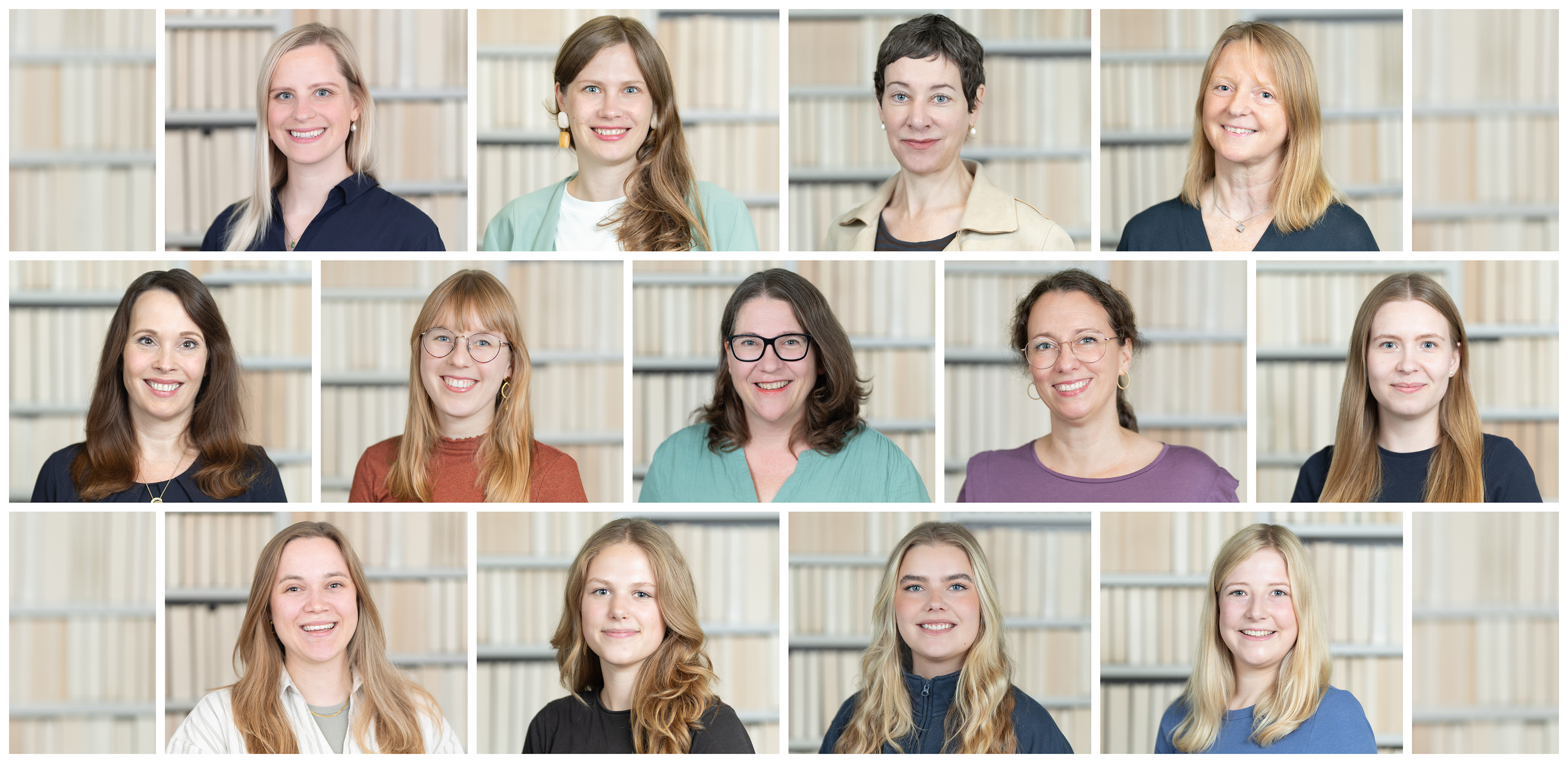 Das gesamte Team aller Mitarbeiterinnen des Lehrstuhls in einer Collage